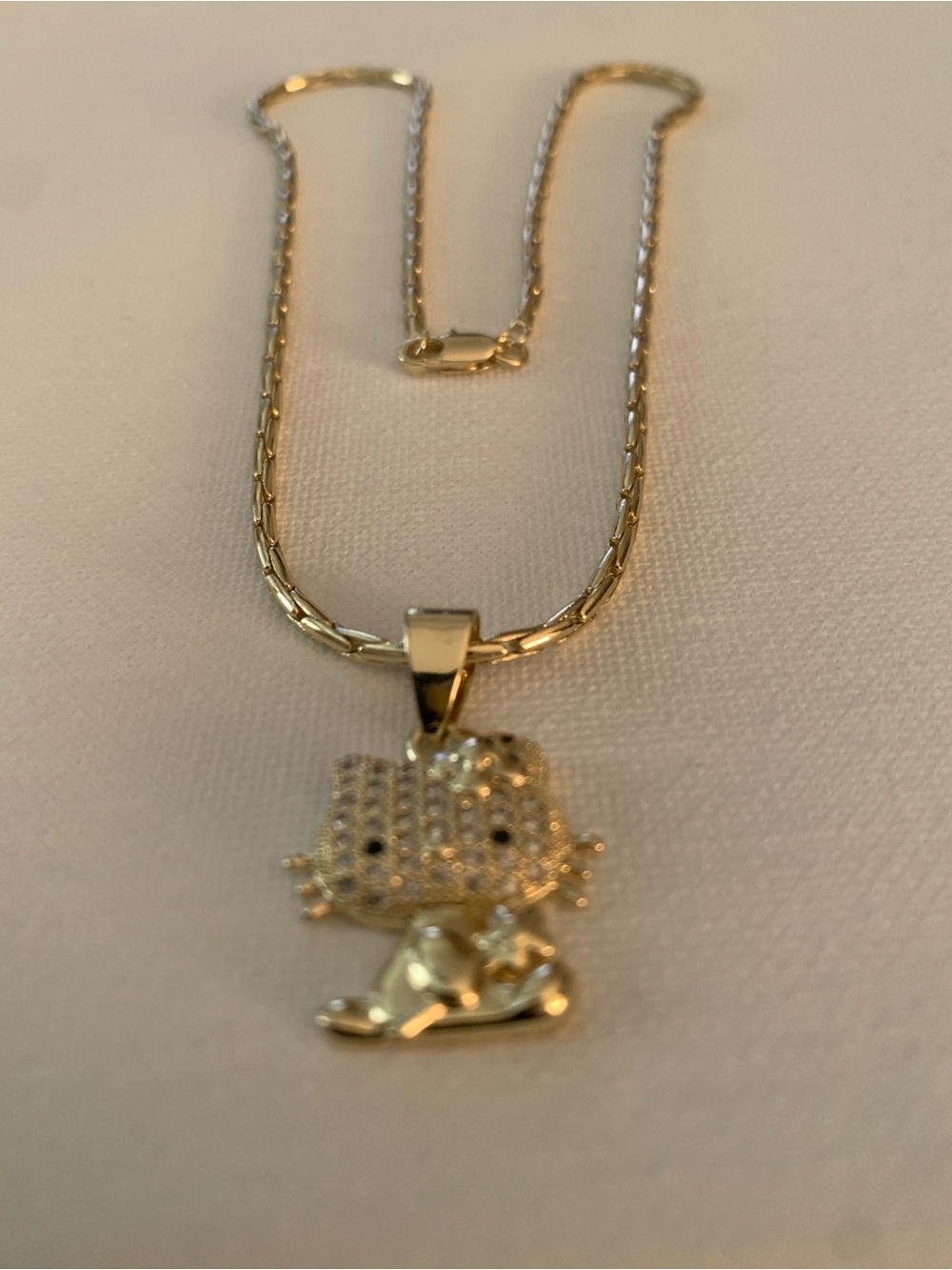 Gold-tone Hello Kitty Pendant Necklace